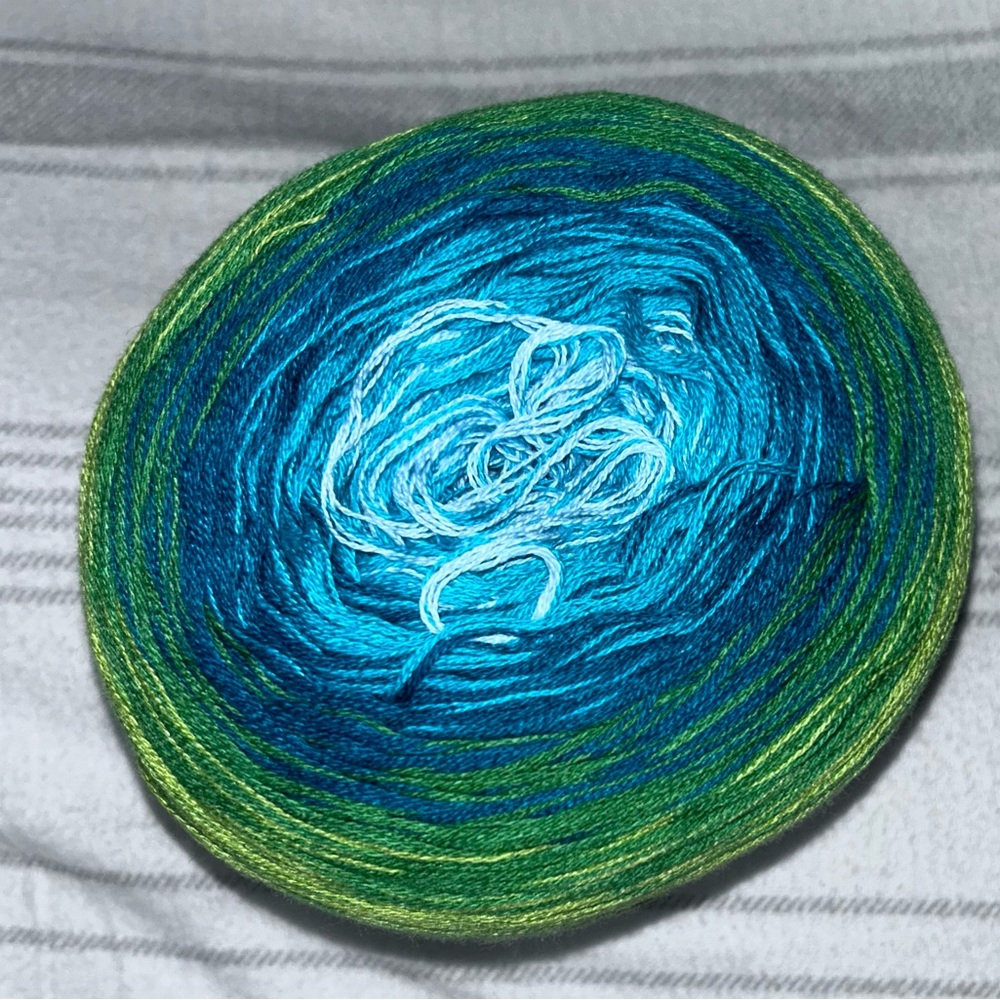 Red Heart Its A Wrap Gradient Yarn in Sea Glass Colorway